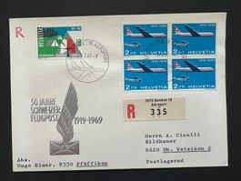 CH   Flugbrief 1969 Geneve   (M413)