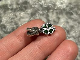 Pandora Charm, Kleeblatt 🍀 Silber 925, Glücksbringer 💚
