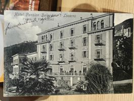 Alte PK / Hotel Pension Belvedere - Locarno Gelaufen 1906