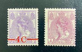 Niederlande (1921), Königin Wilhelmina, 2 Werte (*, mit Falz