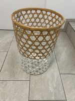 Korb geflochten von Globus weiss Holz 35cm rund, 50 Hoch