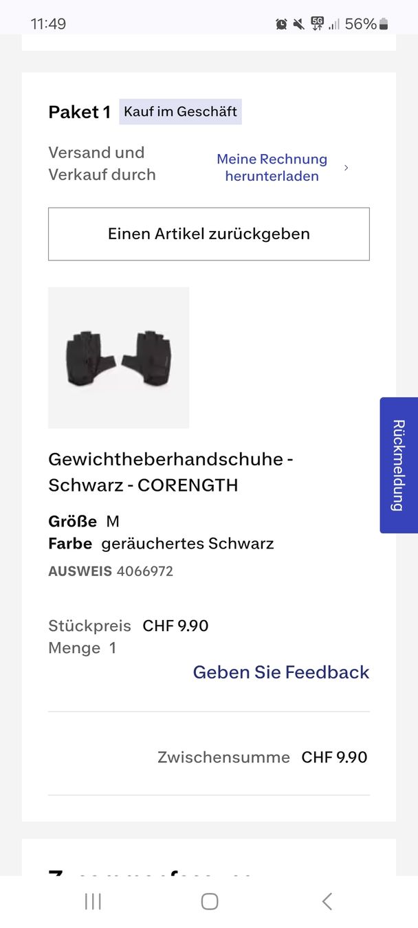Guanti & manicotti: CORENGTH Gewichtheberhandschuhe Schwarz Gr. M, 1x gebraucht – Usato da Zürich venduto da Romstyle 2