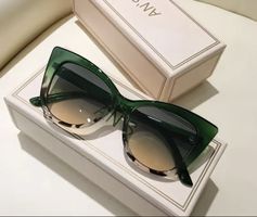 Coole Cat-Eye Sonnenbrille, trendiges Grün für den Sommer