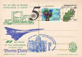 Erstflug Air France CONCORDE Wien - Paris 1984, ab UNO Wien