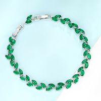 Gift Horse Eye Emerald Fire Topaz Gems Silver Woman Bracelet