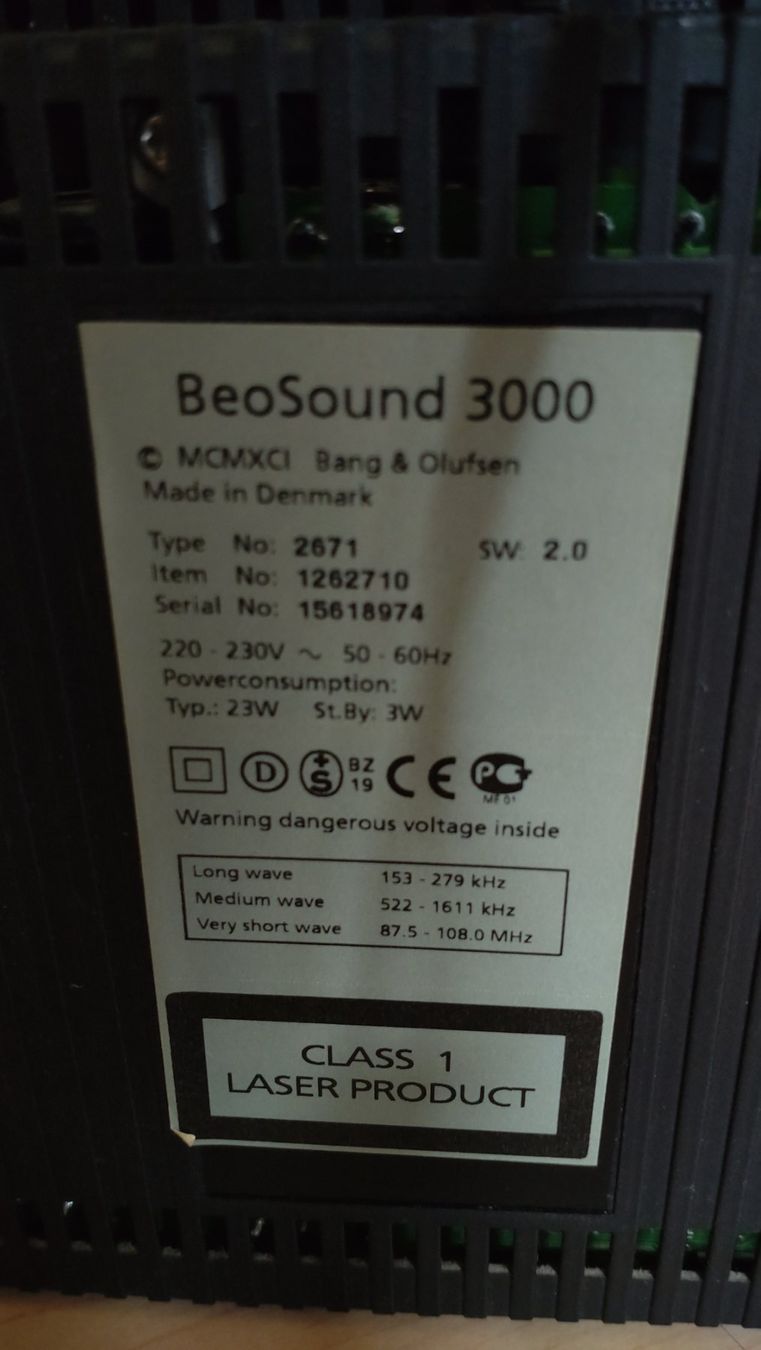 Bang & Olufsen Lecteur multimedia & Streamer: BeoSound 3000 Ouverture B&O – D'occasion à Vuadens par Tsaberli1 3