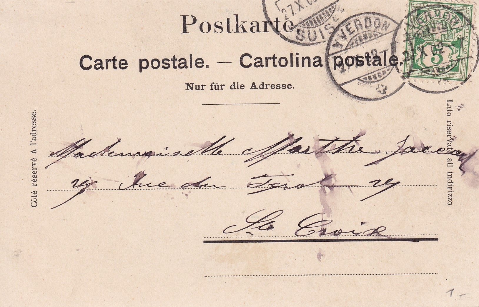 Cartes postales: yverdon – D'occasion à Ste-Croix par Atir44 1