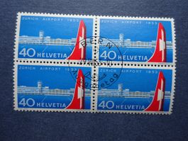 1953 Z-Nr.313 4er Block ET BERN mit Gummi*