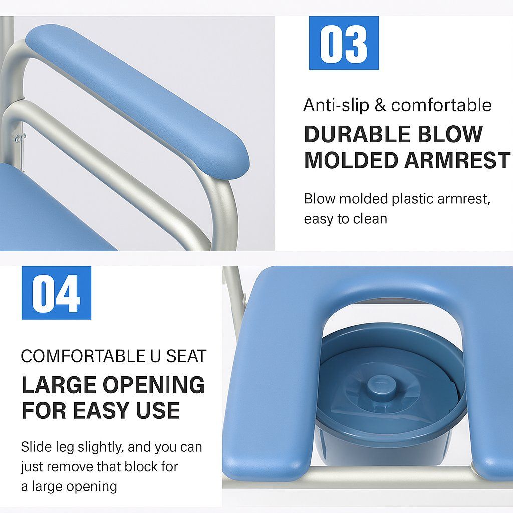 Gehhilfen: Déambulateur Chaise Alu percée toilette douche – Neu und originalverpackt aus Morges von M-Store 6