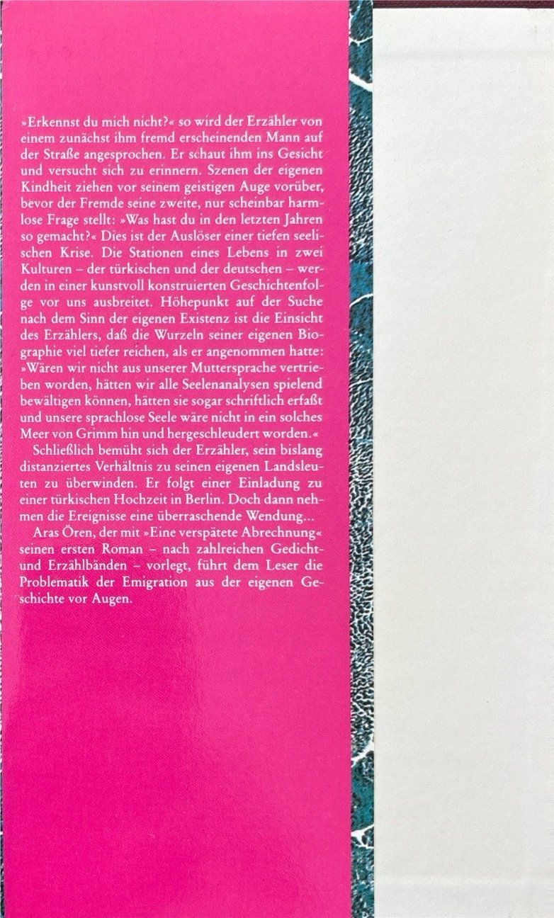 Bücher: Aras Ören, Eine verspätete Abrechnung oder der Aufstieg der – Neu (gemäss Beschreibung) aus Sarnen von Livres 1