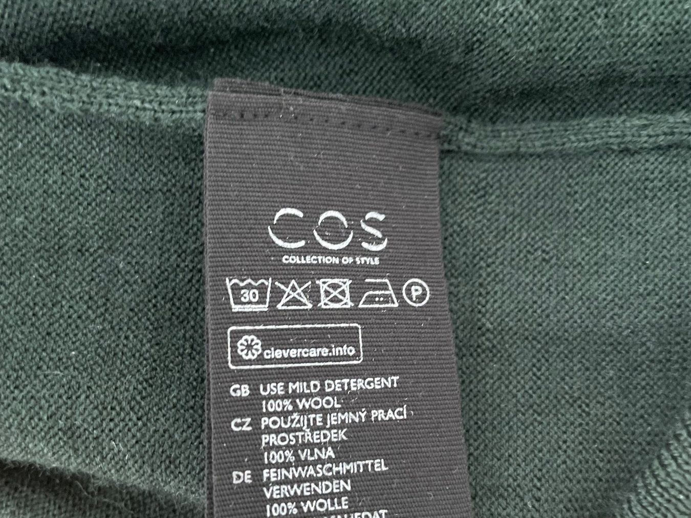 Cos Maglioni & Felpe: COS 100% Wolle Petrolgrün Volant Ärmel Pullover – Usato da Zürich venduto da Sarazrh 3