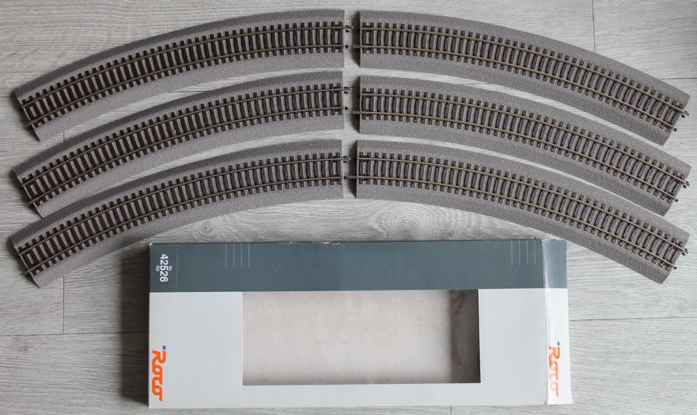 Un lot 6 de rails courbes Jouef n° 920 pour trains miniatures au H0 HO