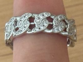 Luxus Elegante Gr.18/8 Ring Memoire Farbe :Silber/ Zirkonia