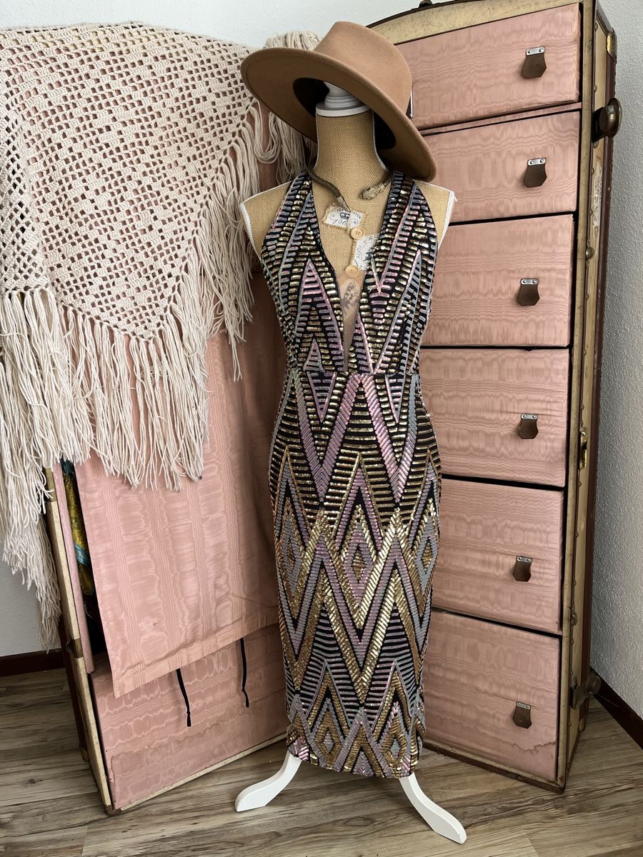 Robes: Vestito con paillettes  – Neuf (Voir description) à Novaggio par Sabi-Pearl