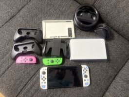 Nintendo Switch OLED, diverses Zubehör, Top Zustand!