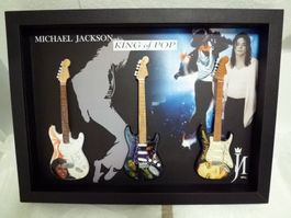 Bild M.JACKSON, 3Stk.Modell Gitarren, Unikat (B.50cmxH.37cm)
