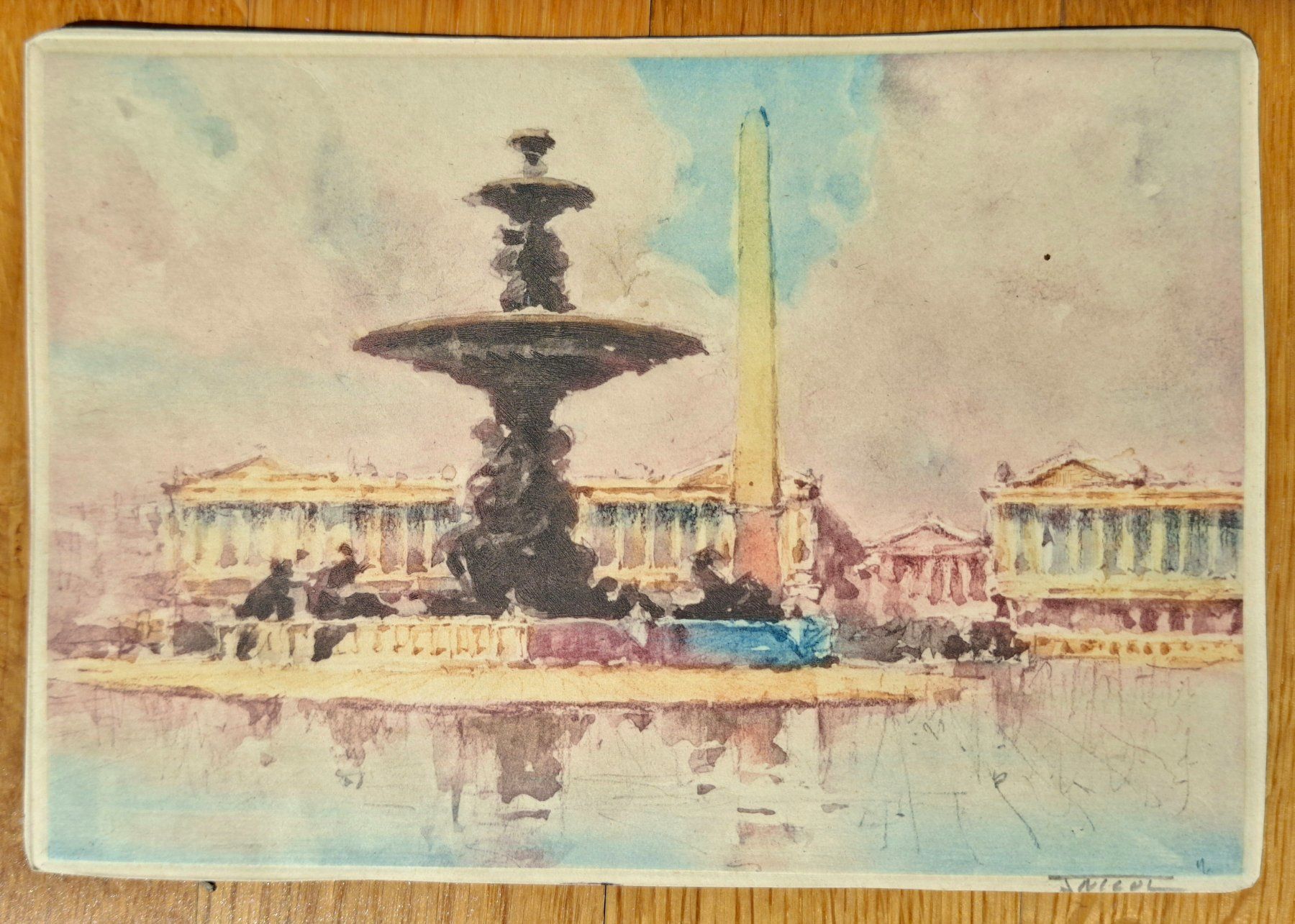 Grafica & Litografie: Lithografie: Place de la Concorde – Usato da Bern venduto da Griffs_jetzt_zue
