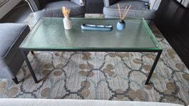 Couchtisch Glas Metall Gestell rechteckig