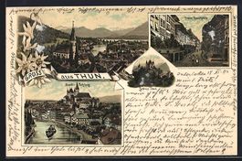 Litho Thun, Stadt. Schloss, Schloss Thun