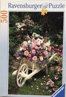 PUZZLE 500 - Blumen-Schubkarre
