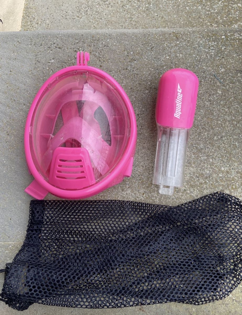 Pinne, Maschere & Boccagli: Integral-Schnorchelmaske pink – Usato da Bern venduto da wie_9lth