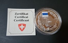Silberunze Schweizer Kantone - Zug, PP mit Zertifikat