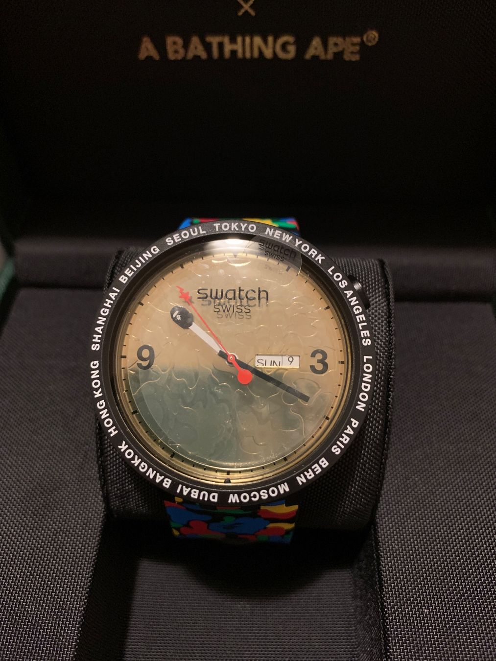 Swatch Orologi: SWATCH x BAPE TOKYO BLACK MULTI CAMO – Nuovo e nell'imballaggio originale da Aarberg venduto da Mama_Lulu 4