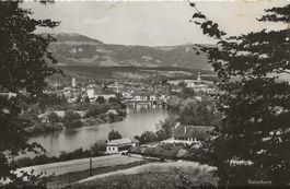 Solothurn SO Stadt mit Aare Foto Nr. 5237 ca. 1950