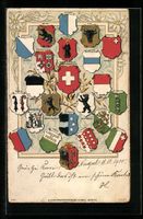 Zürich, Schweizer Wappen, Luzern, Bern,
