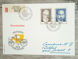 TR20 Enveloppe + Timbre Liechtenstein 1969