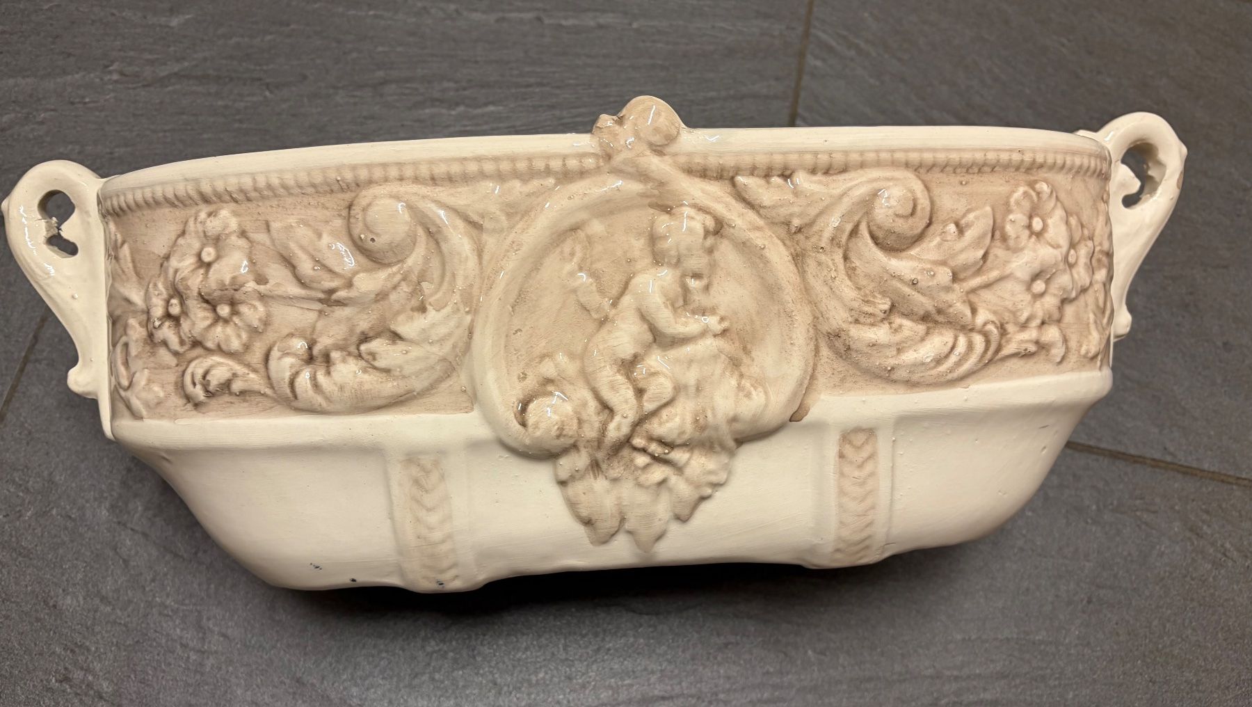 Tutte le decorazioni: wunderschöne, antike, grosse Keramik Schale mit Ornamenten – Usato da St.Gallen venduto da Boergie