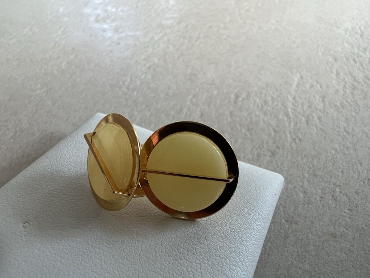 Orecchini pendenti & Orecchini a lobo: Amber gold plated earrings – Nuovo e nell'imballaggio originale da Corsier GE venduto da Karol_save_planet 7