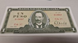 Kubanische Banknote 1 Peso von 1982 – Seltenes Sammlerstück!