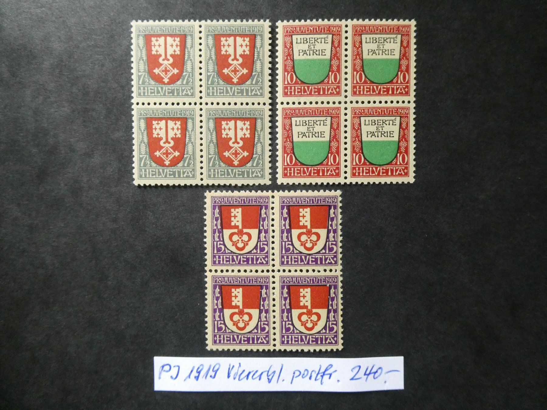 Tutti i francobolli: PJ 1919 Viererblöcke postfrisch ** – Usato da Lausen venduto da Herbamare01