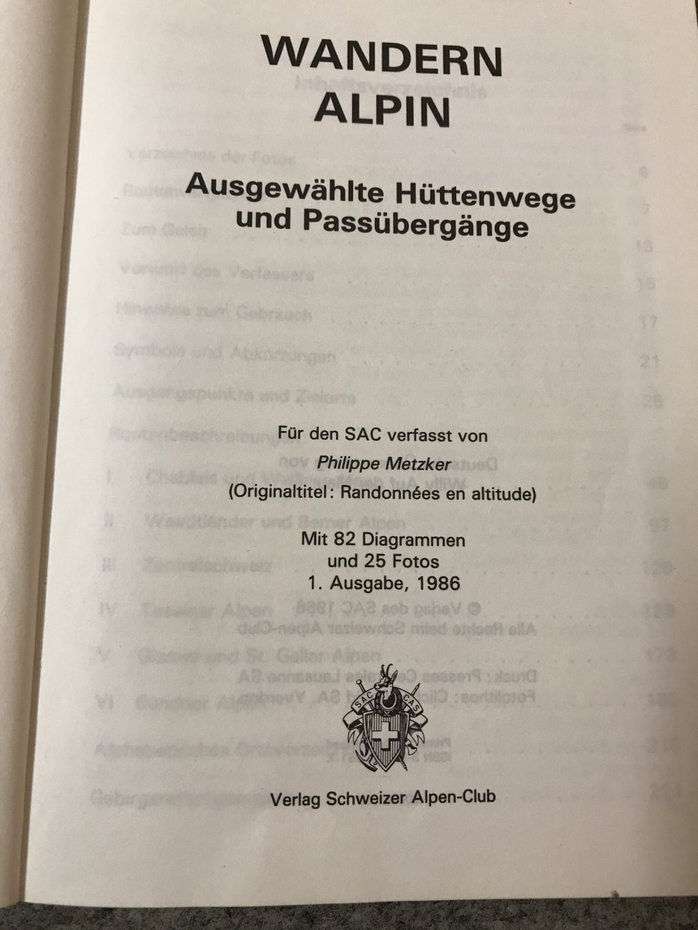 Libri: Wanderbuch- Wandern alpin- 1986 – Usato da Guntershausen venduto da Gloominati 1
