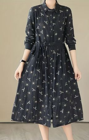 Chic Abito di lino 100%👌maniche lunghe