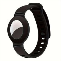 Bracelet  silicone noir pour AirTag Idéal Enfants Seniors ch