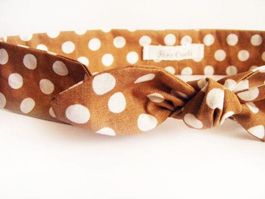 Haarband Polka Dot braun/weiss  *NEU* 1 Stk