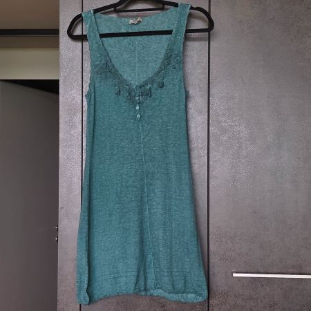 🐸 NILE STRICKKLEID S FEINSTRICK KLEID HERBSTKLEID PETROL