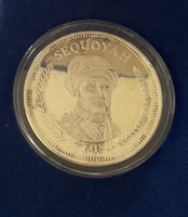 Seltene SEQUOYAH 1776-1843 George Gist Gedenk-Silbermünze