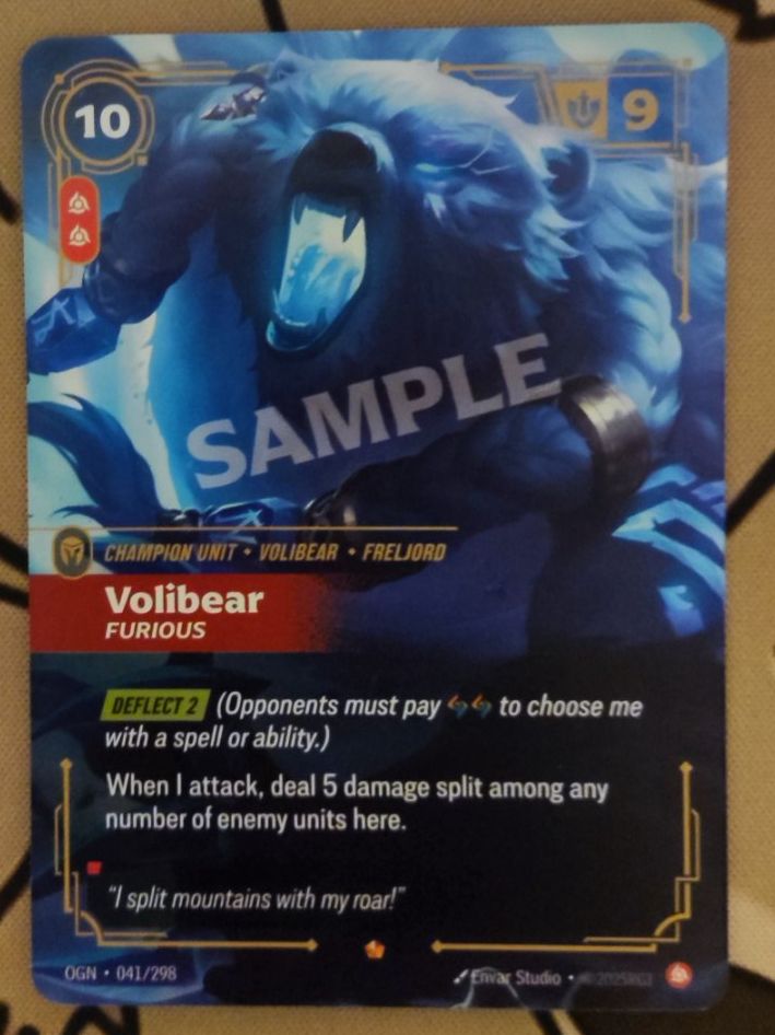 Carte collezionabili: Riftbound - Volibear - Exclusive event Sample – Nuovo (secondo la descrizione) da Genève venduto da EMellau