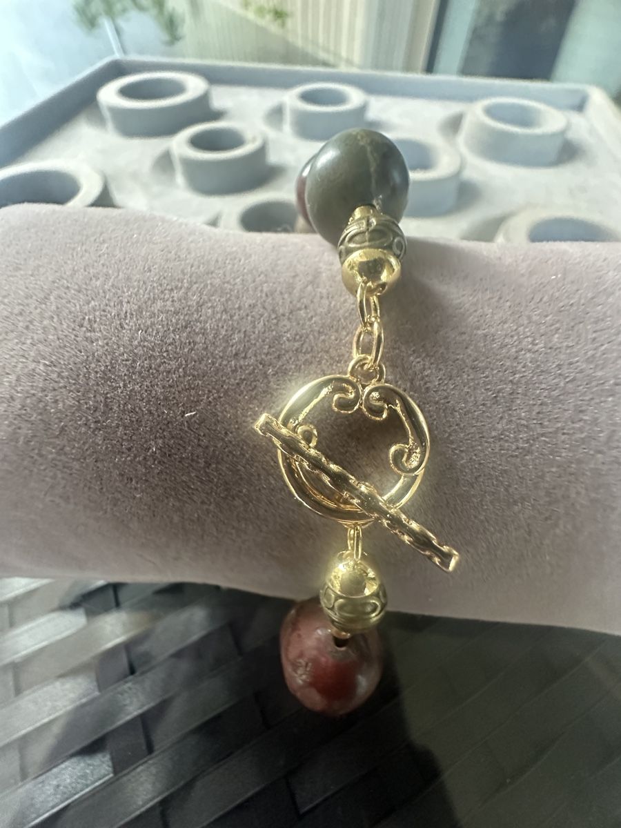 Bracciali & Braccialetti: Armband aus Red Creek Jaspis Perlen  – Nuovo e nell'imballaggio originale da Kriens venduto da Hortensie6 2