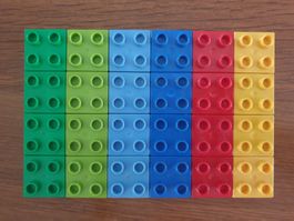 Lego Duplo (42) 24 Bausteine 2x2 Noppen