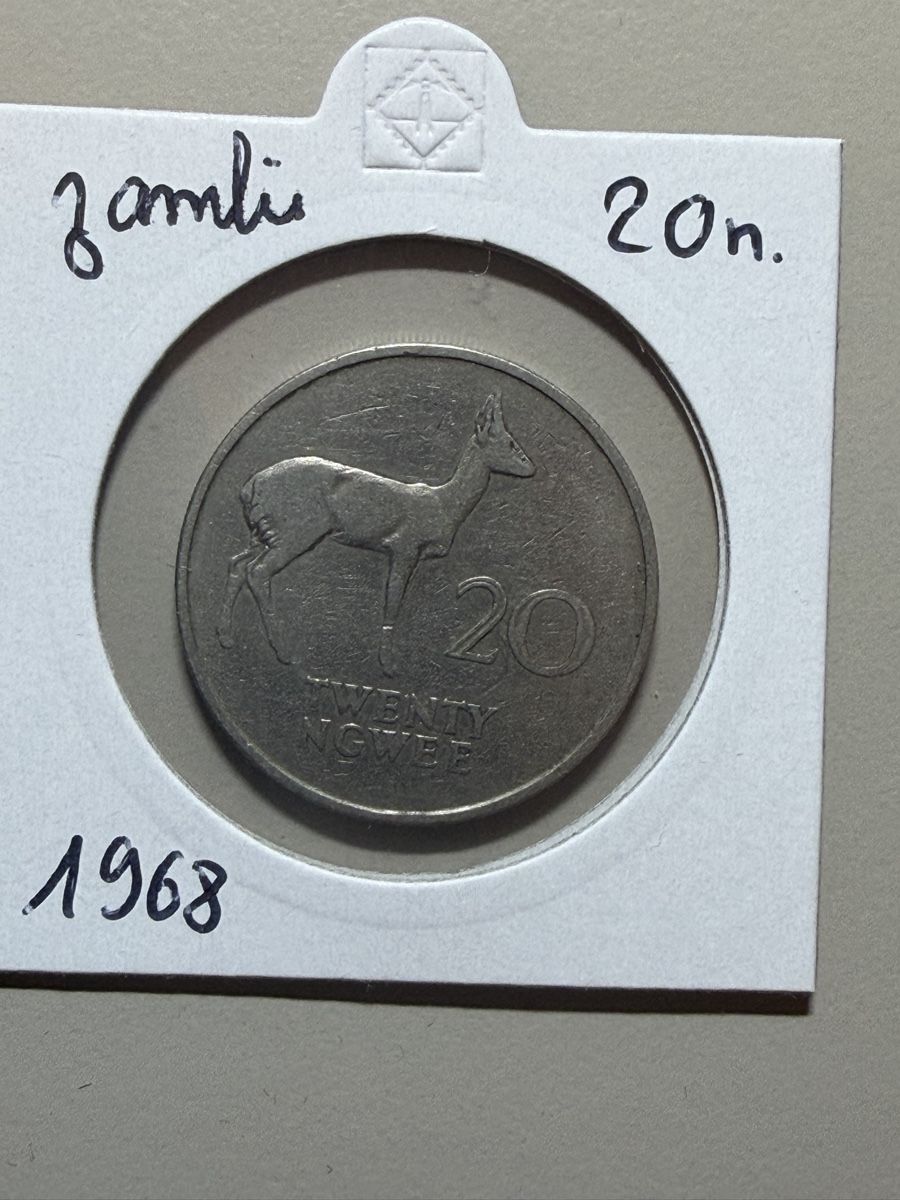 Tutti le monete: Zambie - 20 Ngwee - 1968 – Usato da Payerne venduto da Mike1682