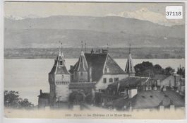 Nyon - Le Chateau et le Mont-Blanc