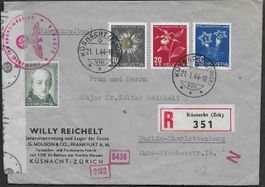 1943 R/SATZ-Firmenbrief o KÜSNACHT - BERLIN Zensur ab 1.-