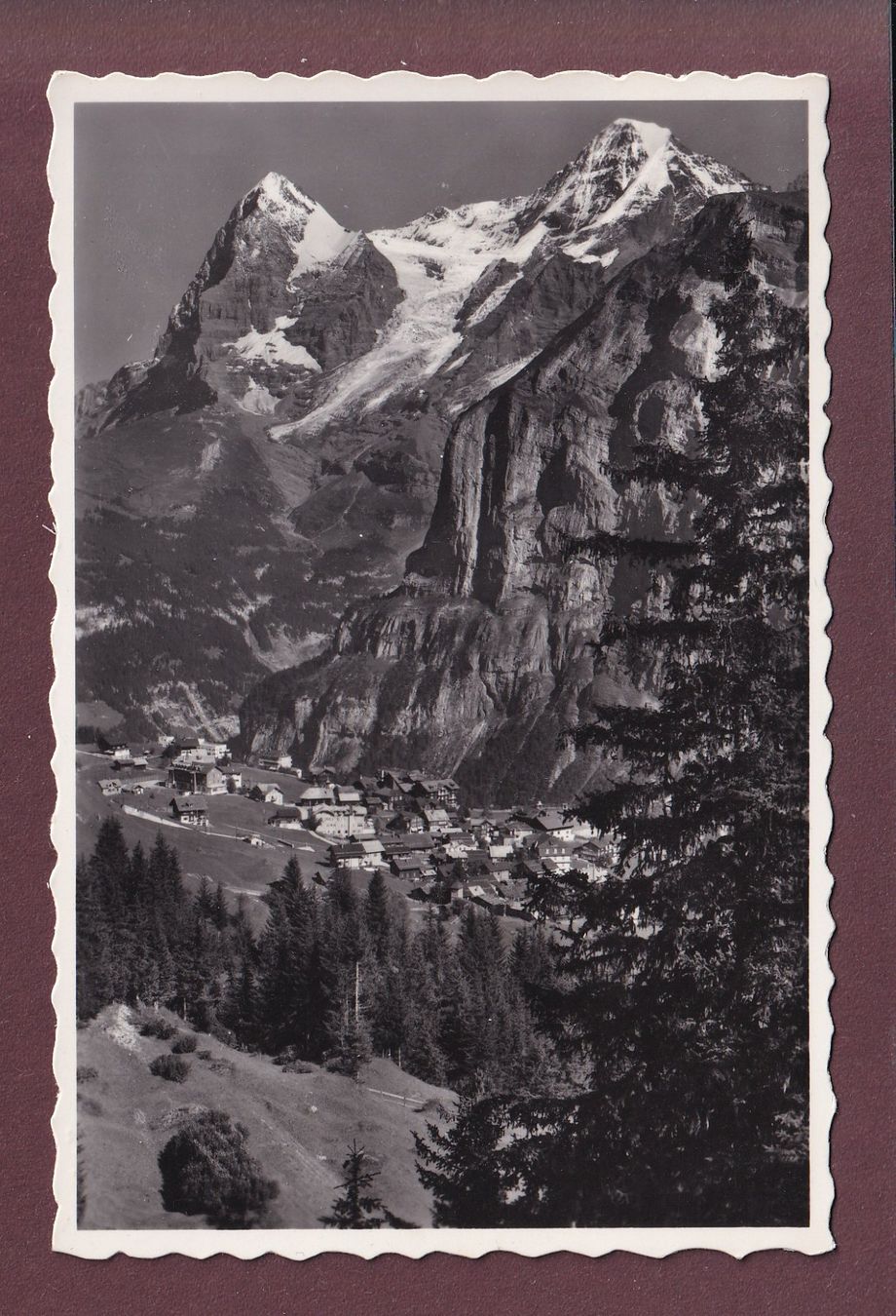 Ansichtskarten: MÜRREN - Eiger - Mönch - 1951 – Gebraucht aus Pully von nicecards