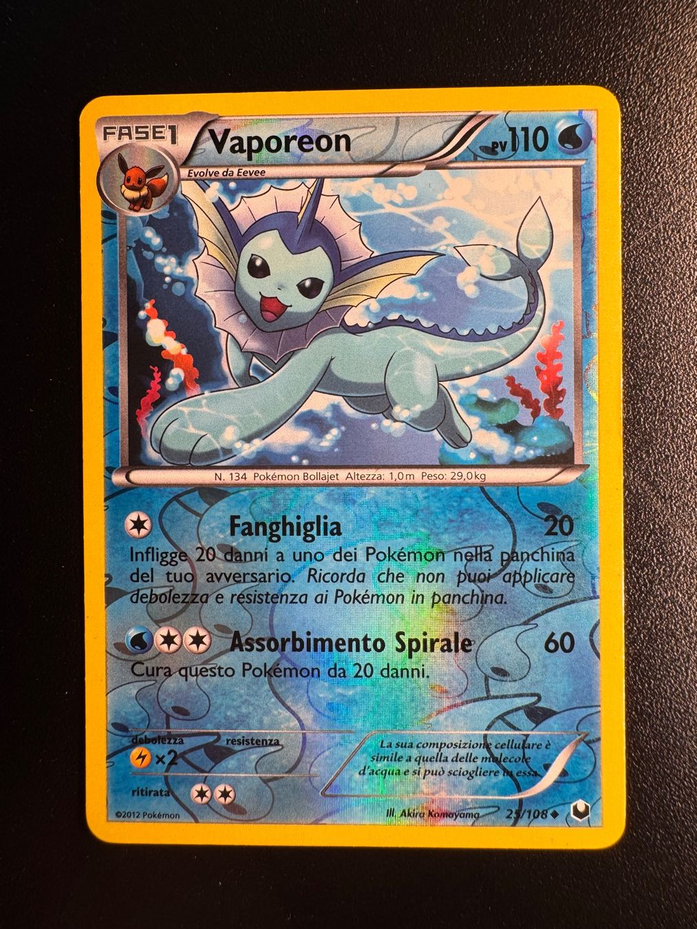 Pokémon Cartes à collectionner: Pokemon Vaporeon DEX25 reverse – D'occasion à Corticiasca par gio_yp69