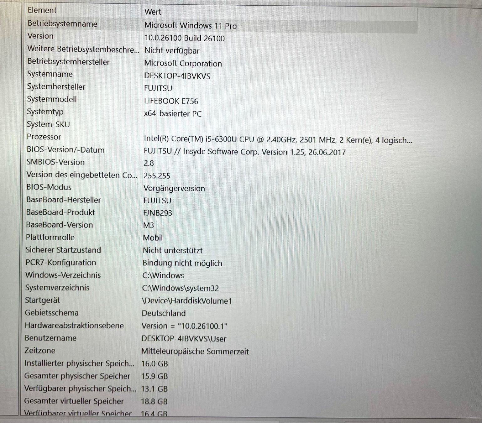 Fujitsu PC: Fujitsu E756 i5/16GB/256GB/Win11pro – Usato da Niederdorf venduto da LeptonAG 4