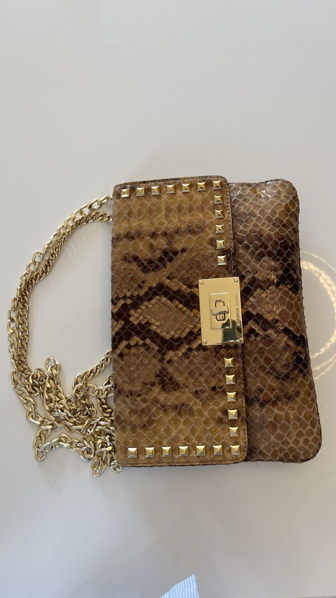 Michael Kors Borse da donna: Michael Kors Brown and Gold Shoulder. – Usato da Glattpark(Opfikon) venduto da Sbitizi 5